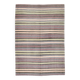 Tapis 5x7 nuances de gris, tapis en laine fait main, tapis kilim antique 153x220 cm
