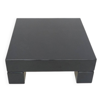 Black lacquered square table, 1970s
