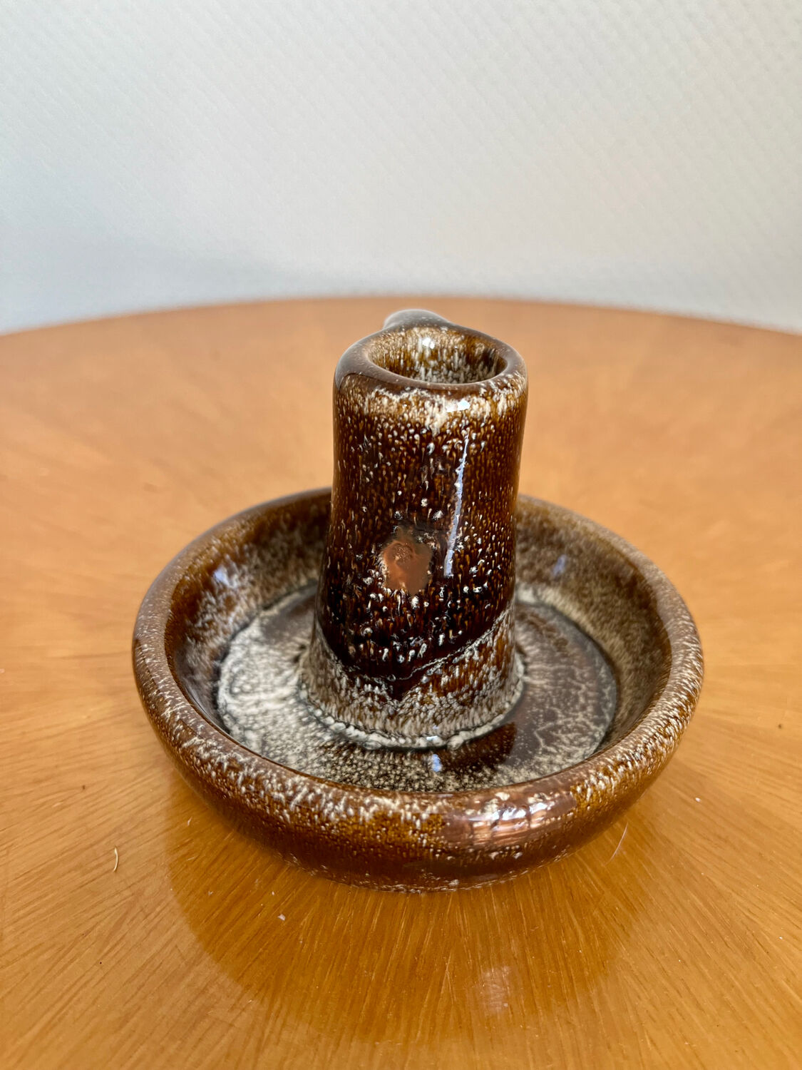 Vintage ceramic stoneware candle holder 1950