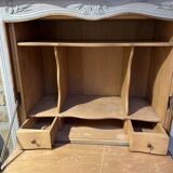 Magnificent Provençal secretary storage furniture made of solid wood with olives.