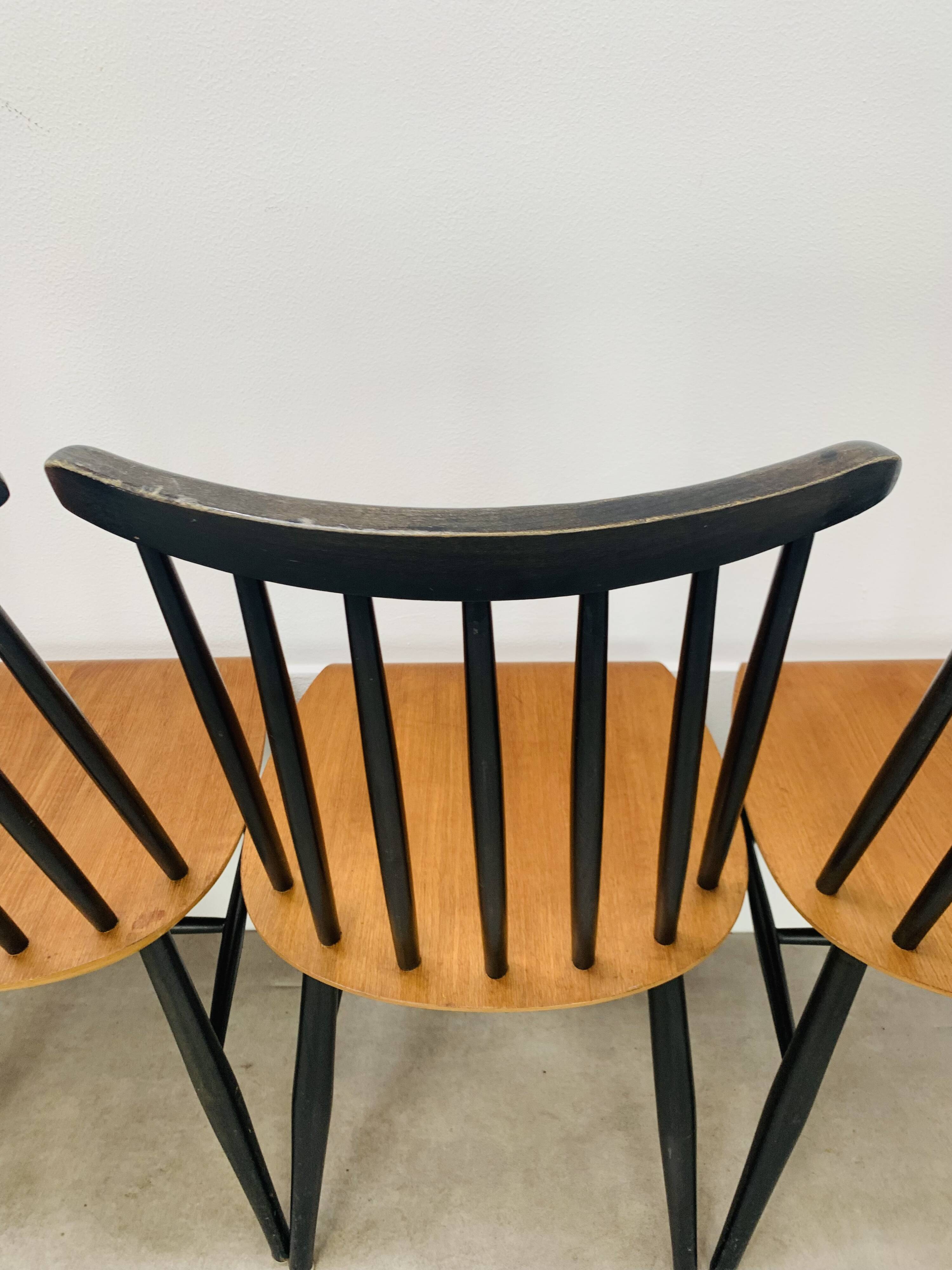 6 Fanett chairs by Ilmari Tapiovaara, Scandinavian, 1960s