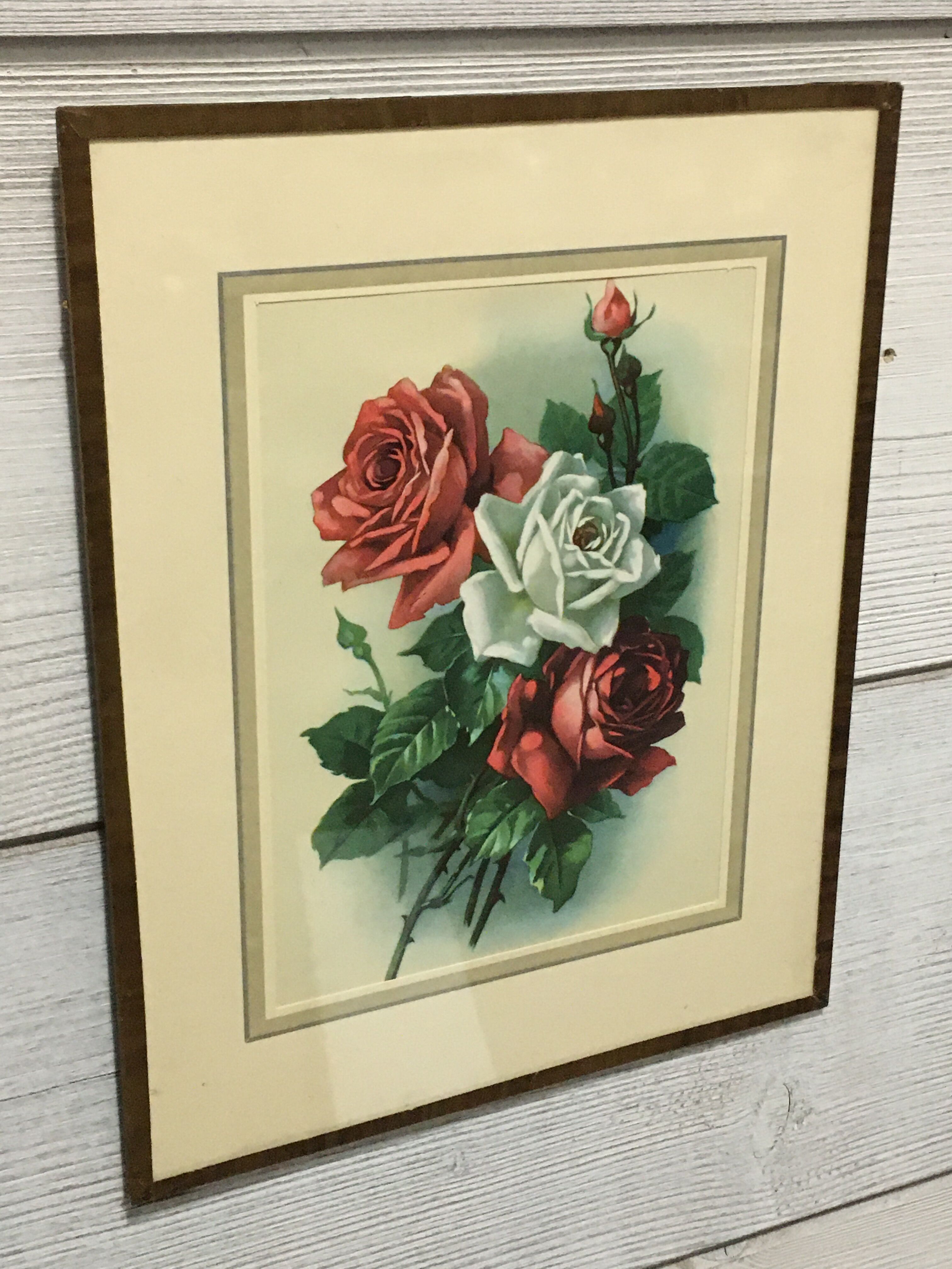 Frame bouquet of roses