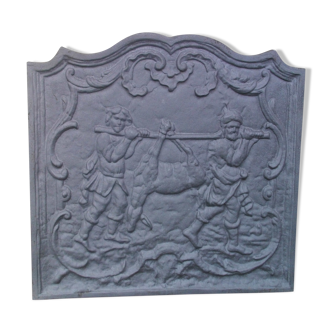 Plaque cheminée en fonte fonderie d'art Stern