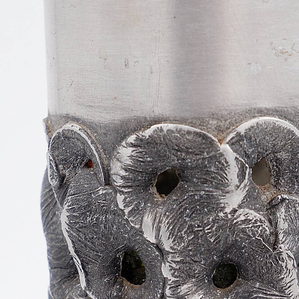 Dried flowers Aluminum Vase - Willy Luyckx for Aluclair 1970s