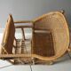 vintage rattan bamboo baby doll chair