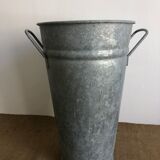 Large florist pot with handles, zinc, galva