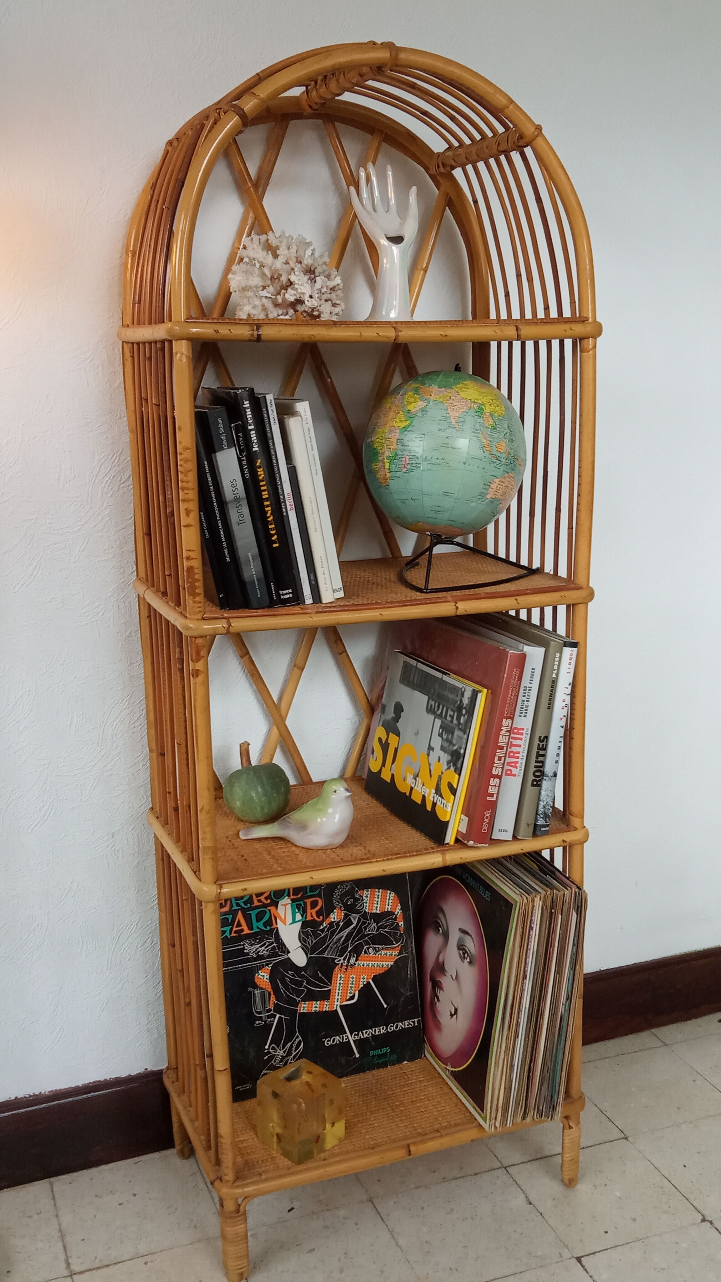 Bookcase in rattan 60/70