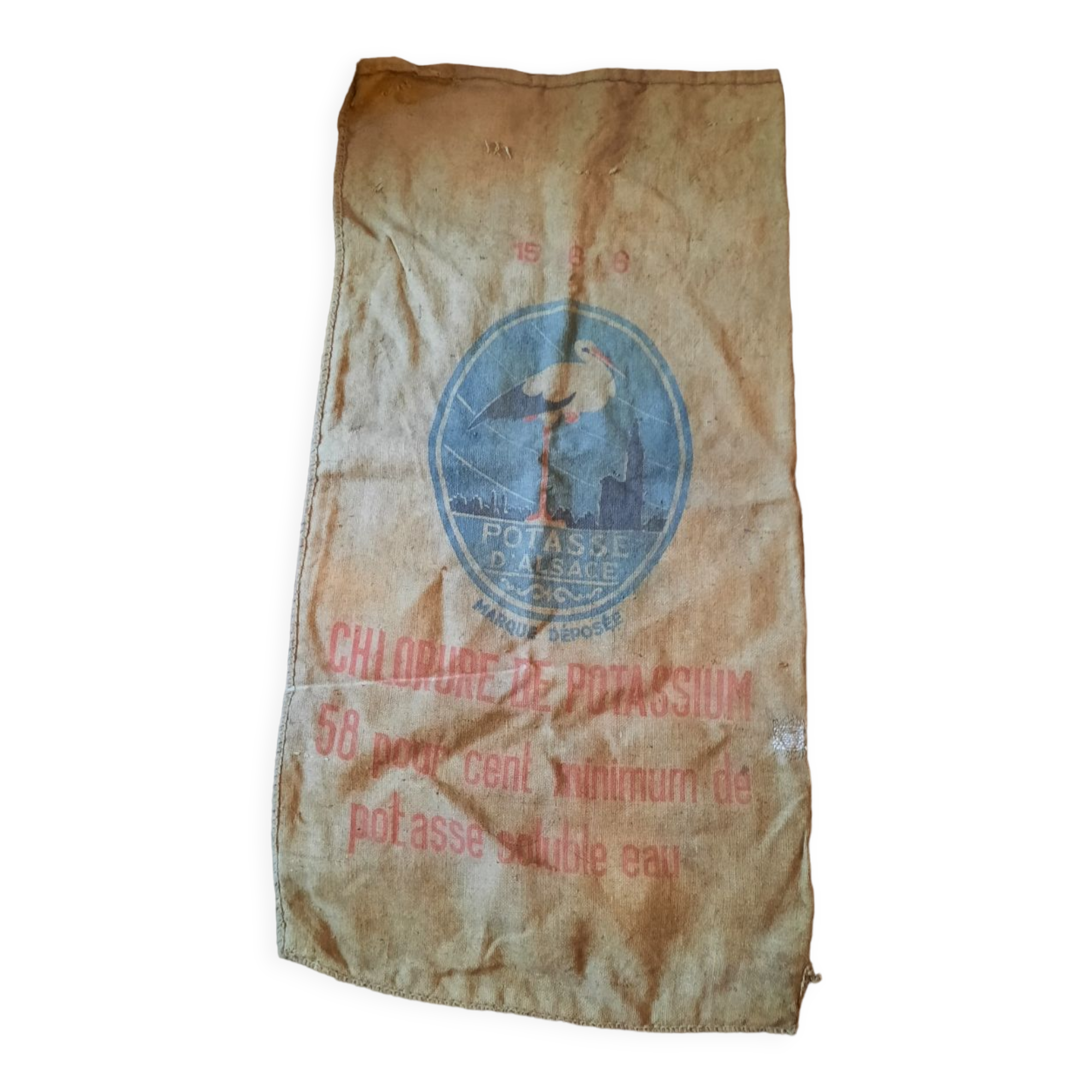 Set of 5 bags in burlap potash from Alsace