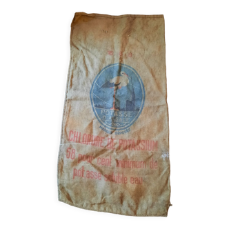 Lot de 5 sacs en toile de jute potasse d'alsace