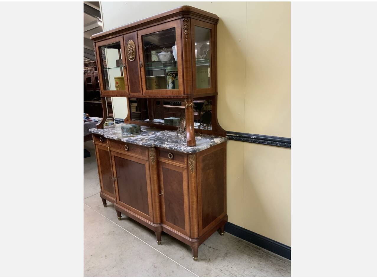 Antique Art Nouveau sideboard, display cabinet, sideboard - Bronze