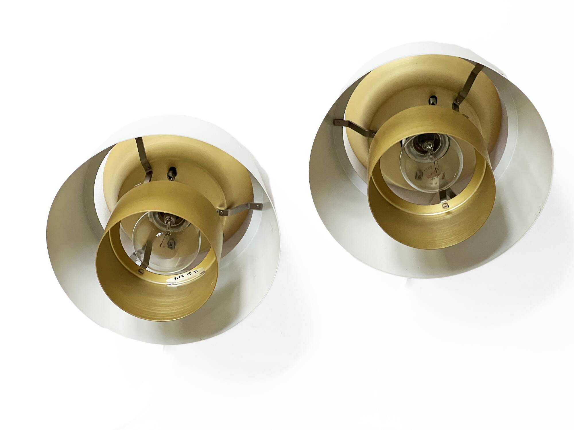 Pair of ceiling lamps "Tivoli" by Jørn Utzon for Nordisk Solar Compagni. Denmark 1970s