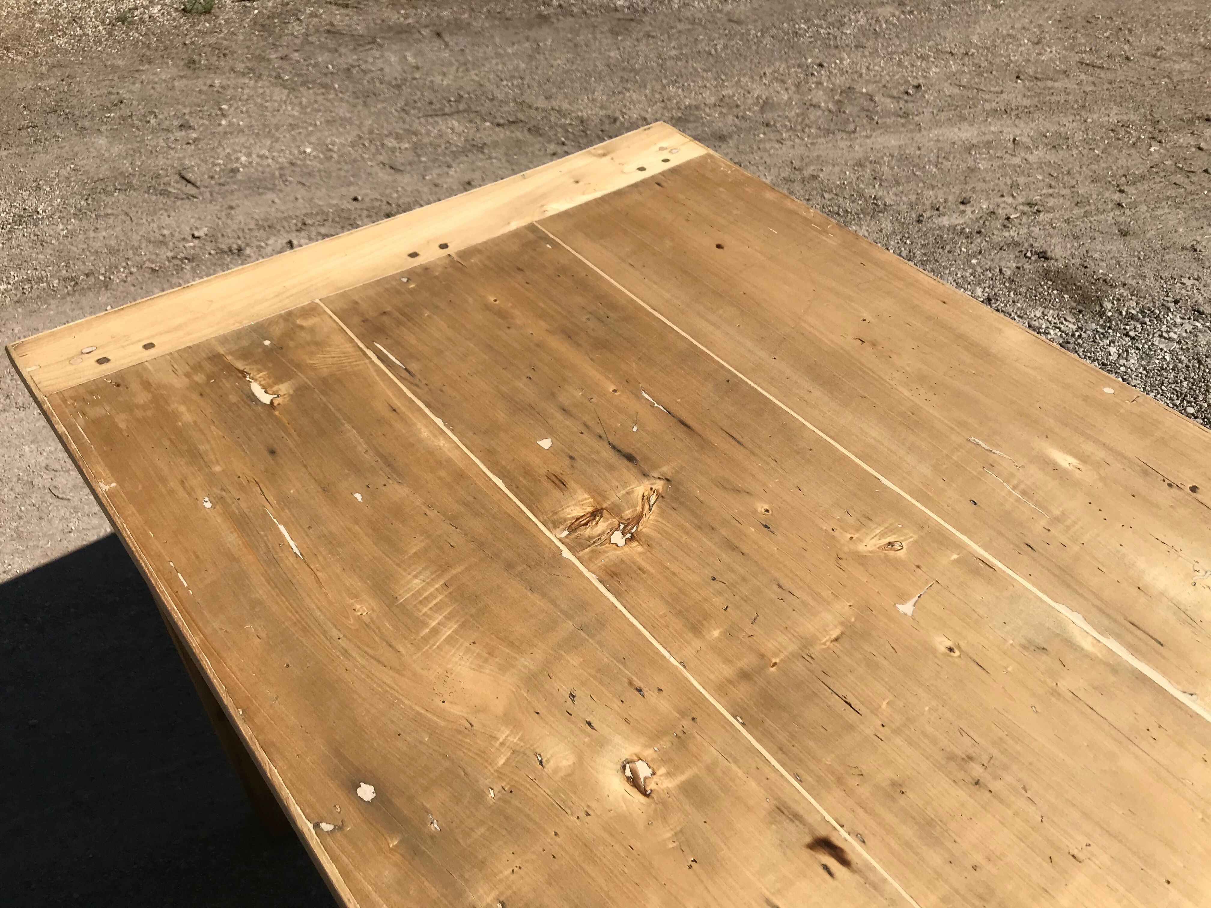 Renovated and enhanced old farm table 19th