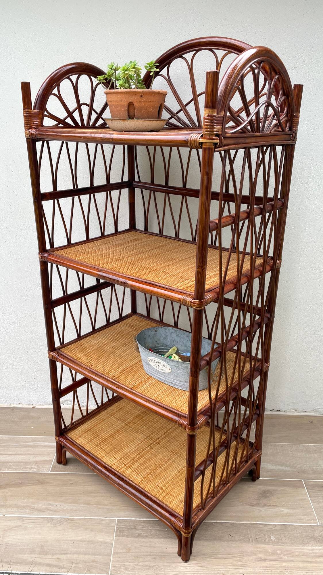 Vintage Willow and Rattan Library