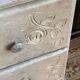 Art Deco chest of drawers in patinated beige oak – low profile