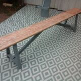 Pair of large wooden benches