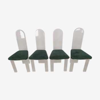 Série de 4 chaises plexiglas Roche Bobois