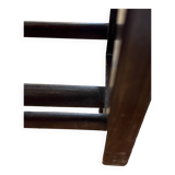 Constructivist wood and glass rolling table