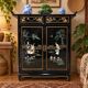 Vintage Chinese side table / cabinet / lacquered cabinet / bohemian