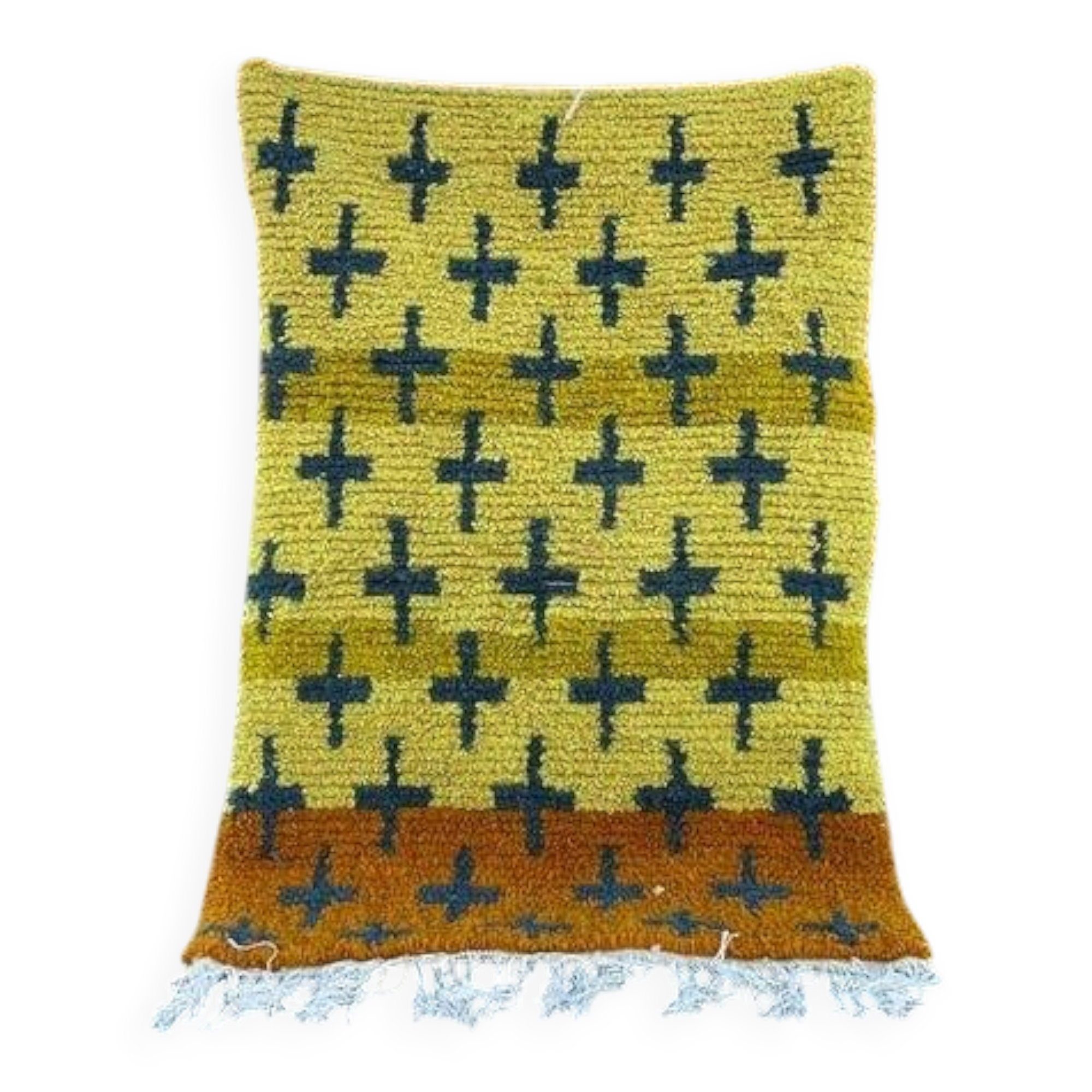 Handmade natural wool rug size 100/200 cm