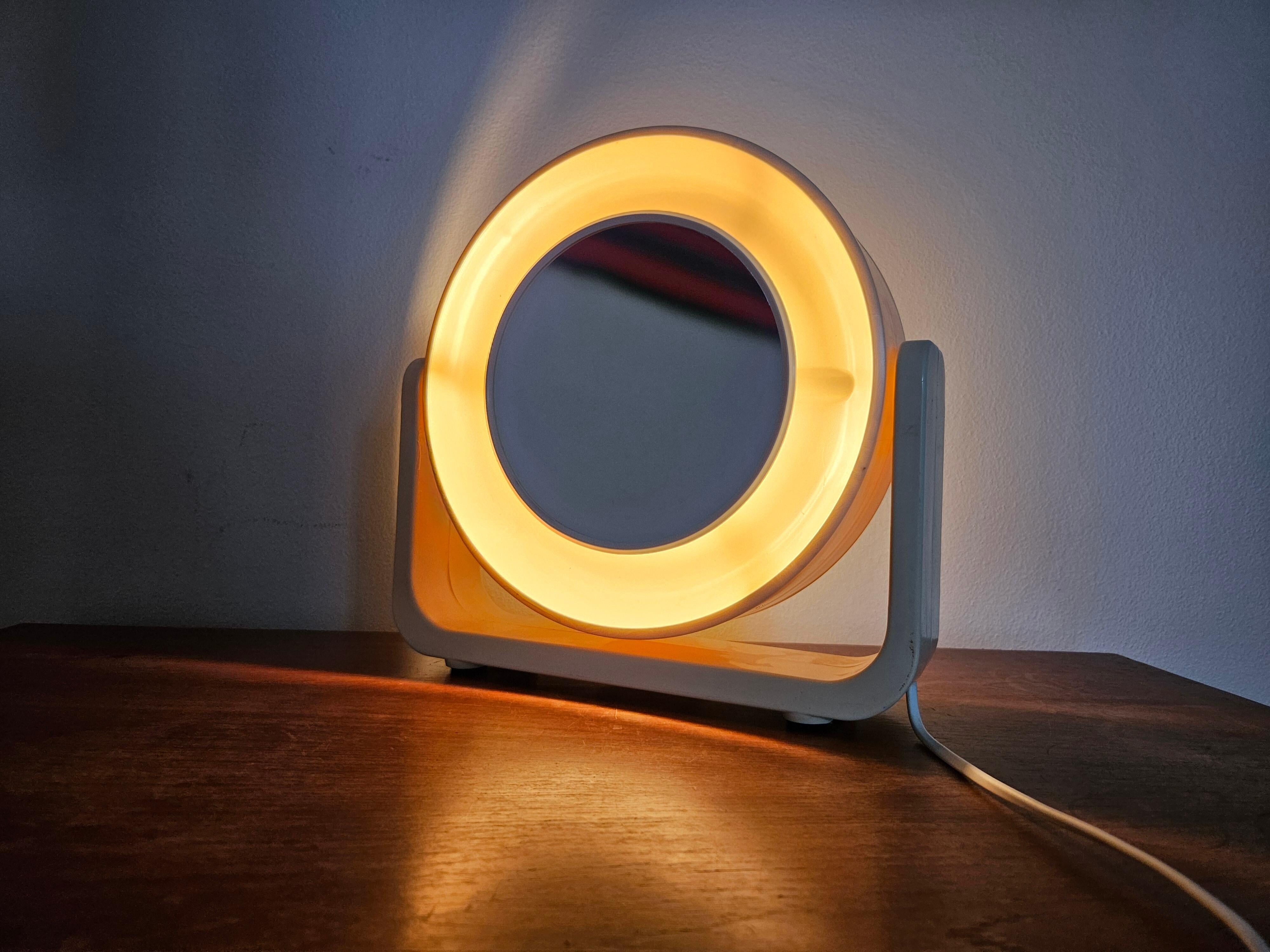 Rare backlit wall or table mirror Midcentury, ALLSTAR, Germany, 1970s