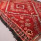 Tapis marocain vintage rouge 220 x 356 cm - Tapis en laine berbère rare - Tapis fait main