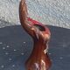 Hand vase in flamed enamelled ceramic stamped vintage vallauris