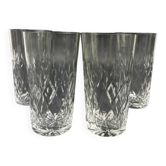 Lot de 4 gobelets à eau en cristal de Lorraine