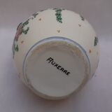 Vase in earthenware floral decoration