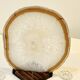 Agate slice on wooden base, 1970s, cabinet of curiosities