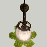 Louis XVI style wall sconce - Chiseled bronze and opaline glass