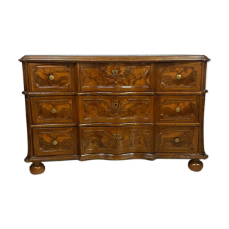 Commodity Mazarine Arbalet louis XIV era in walnut marquetry around 1720