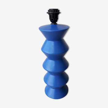 Pied de lampe bleu