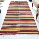 Neutral Oushak Floor Kilim Rug