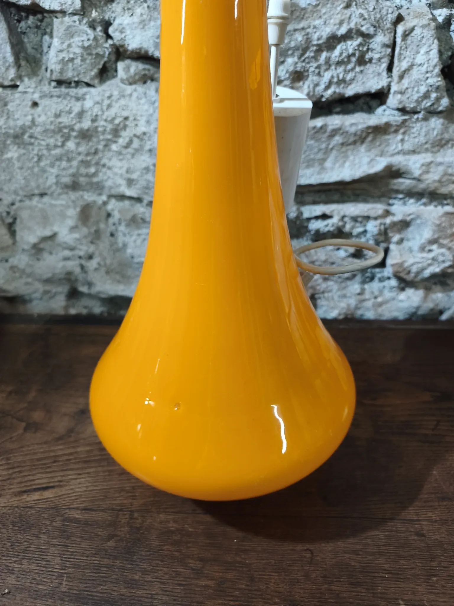 Suspension opaline orange vintage