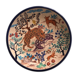 Circular dish in Longwy enamels, numbered