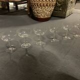 6 crystal champagne glasses