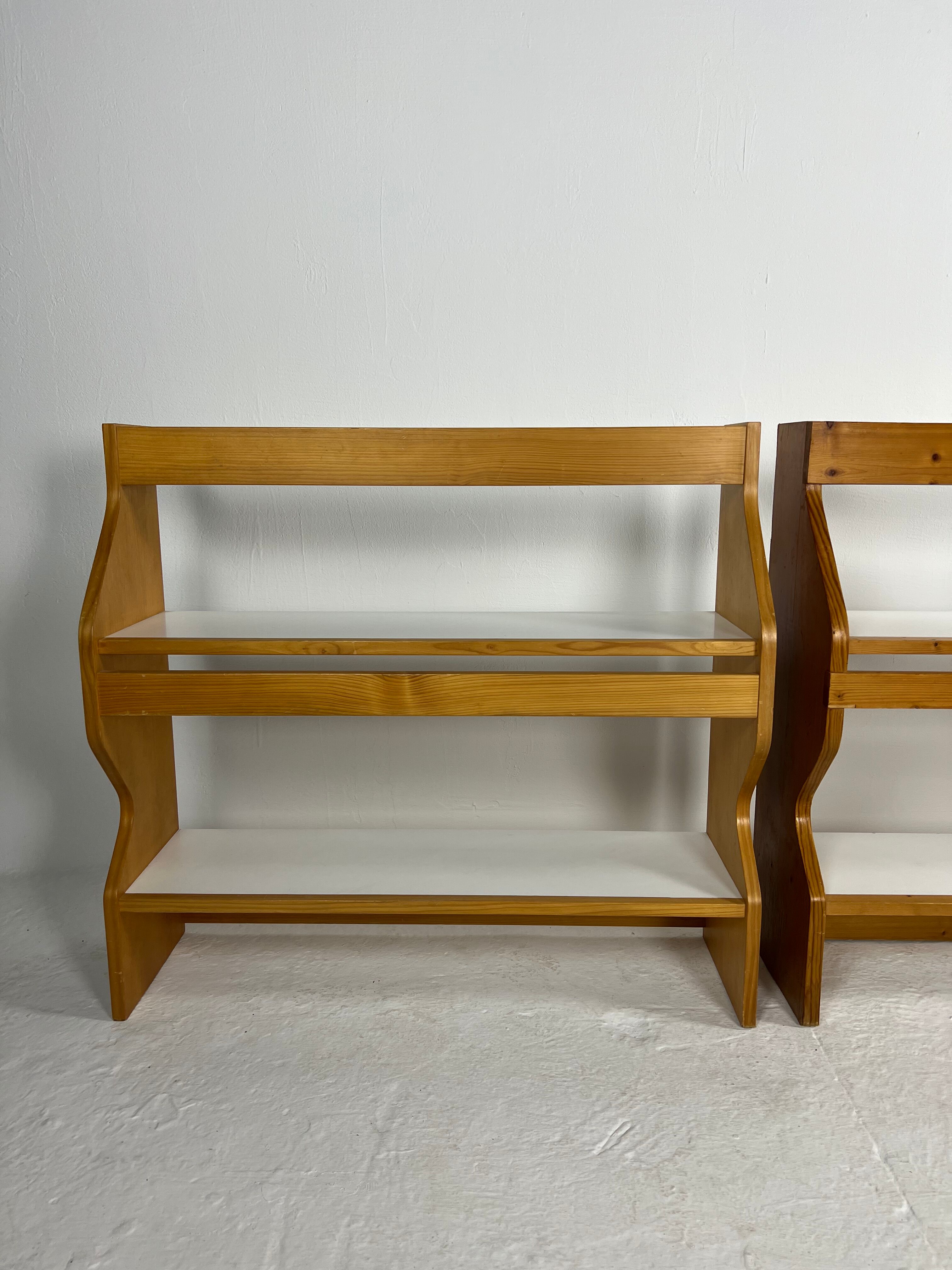 Duo of shelves by Charlotte Perriand