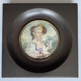 Miniature : portrait de dame de qualité