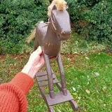 Cheval a bascule rétro bois