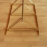 Free standing corner shelf made of brass and glass - Vintage