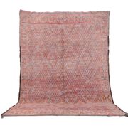 Pink Vintage Moroccan Rug 205 x 303 cm, Berber Wool Rug, Berber Boho Rug