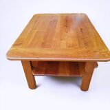 Elm coffee table by Alain Gaubert
