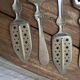 Set of 6 antique absinthe spoons Combault
