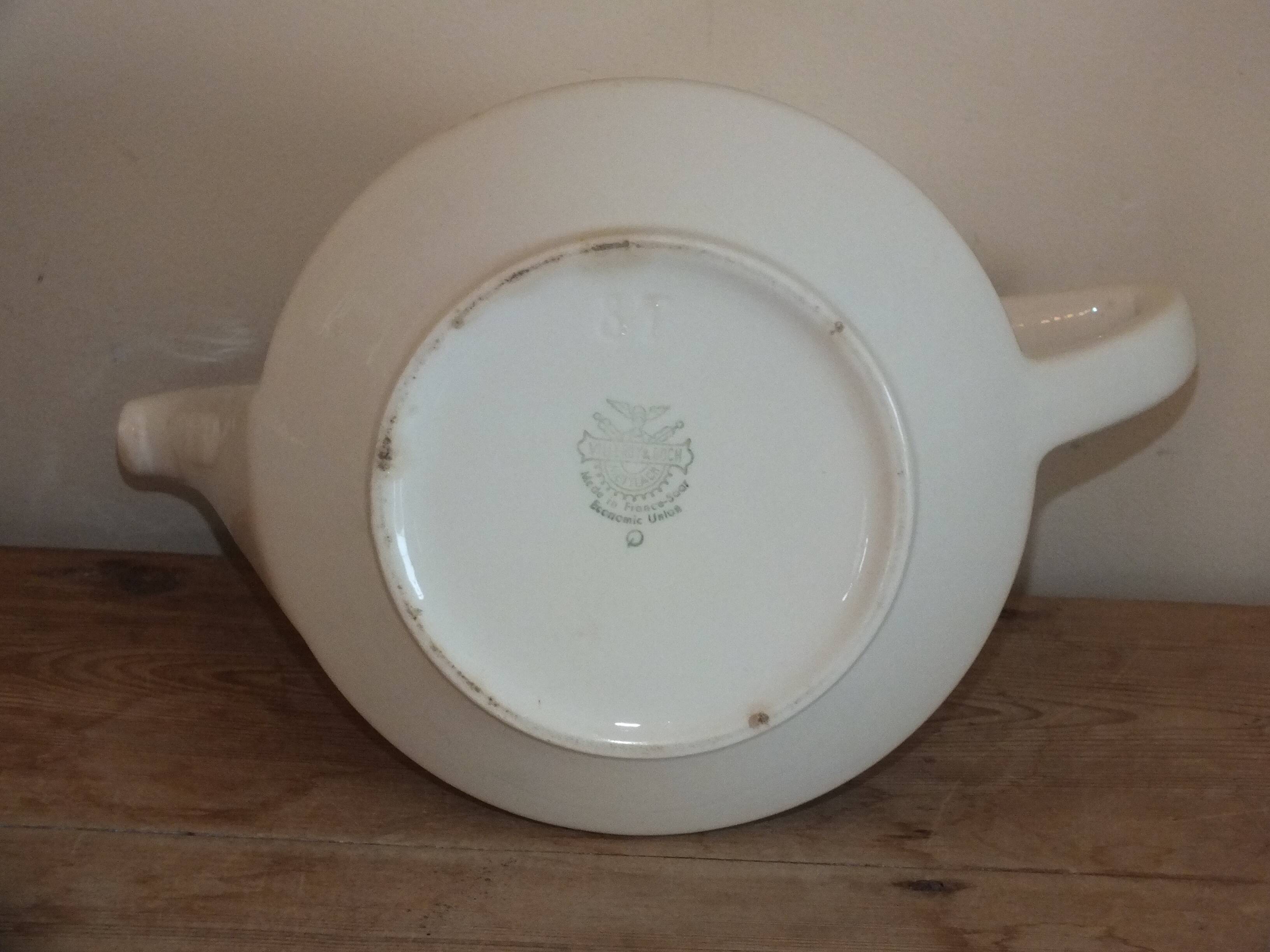 Vintage white Villeroy and Boch Mettlach teapot