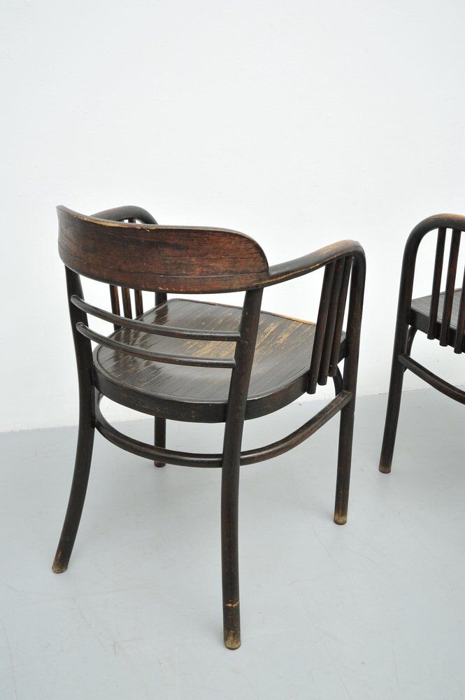 Model 6093 beech chairs by Jacob & Josef Kohn, Vienna, 1890s, set of 2