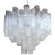 Lustre en verre de murano transparent « tronchi » d75