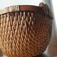 Vintage woven rattan basket - Traditional Asian wickerwork