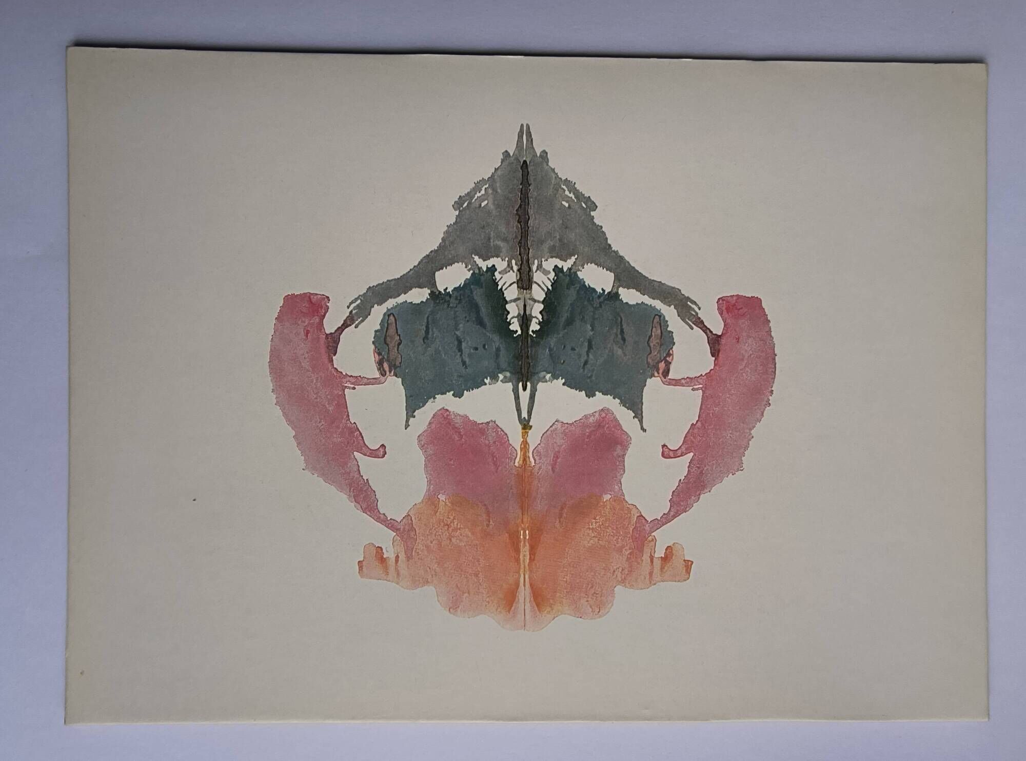Original Rorschach test card "Card VIII" Imagination