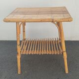 Wicker side table