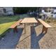 Industrial or communal table with benches